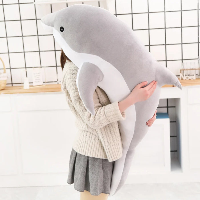 Almohada de felpa con delfines Kawaii, juguete de peluche suave para niños, regalo perfecto y almohada para dormir de 30/50CM