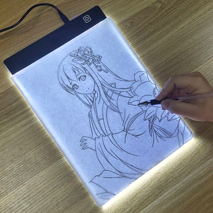 Bloc-notes de dessin à LED réglable avec 3 niveaux de luminosité, jouet éducatif pour enfants et animateurs de peinture