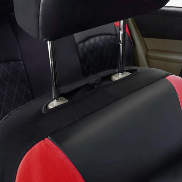 Funda de asiento de coche de piel sintética impermeable de cobertura total para todas las estaciones, ajuste universal para sedán, SUV y camioneta