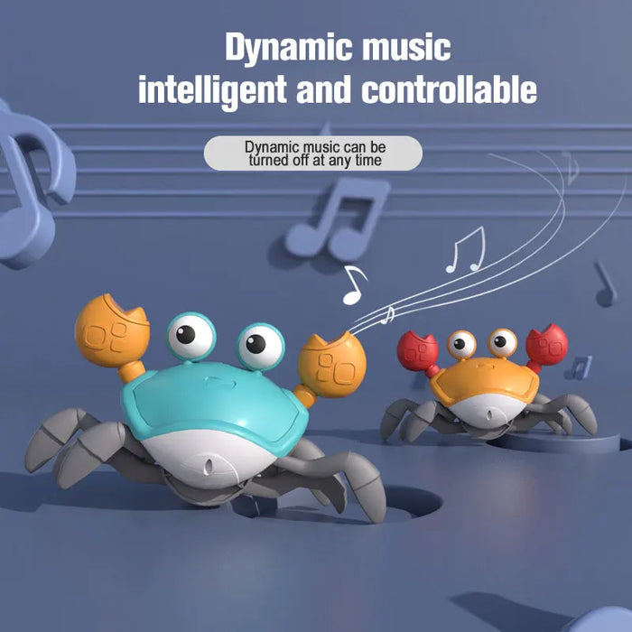 Dancing Crab Legetoy for Babies - Crabe rampant interactif avec musique et évitement automatique des obstacles