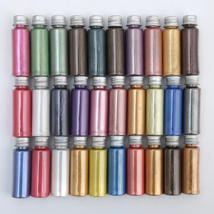 Vibrant Mica Powder Pigments for Nail Art, Glitter Crafts, Soap Making, Epoxy Resin, Eyeshadow, Lipstick, and Car Paint