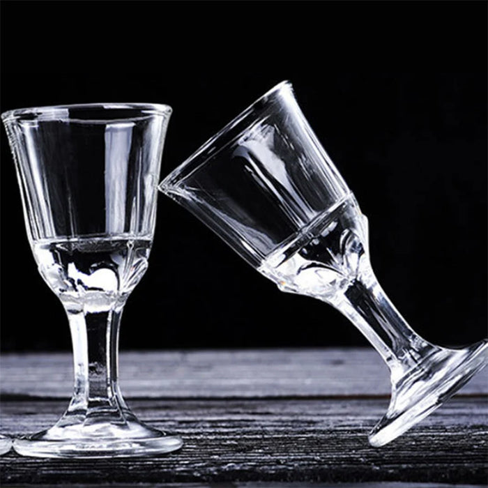 Lot de 12/6 verres à shot élégants avec distributeur de vin – Verres transparents de 10 ml pour Baijiu et spiritueux, verres jetables exclusifs au niveau de gros