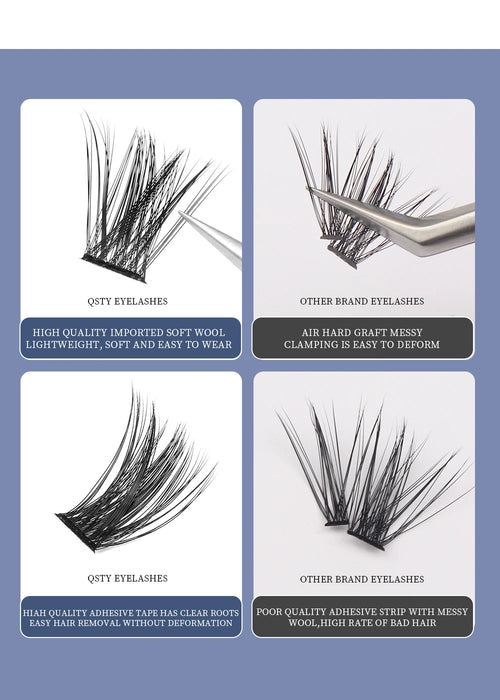 DIY Eyelash Cluster Segmented 50D/60D/80D Dramatic and Natural False Eyelashes Volume Makeup Extensions