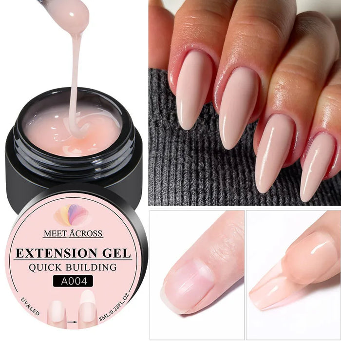 ERFÜLLEN ÜBER 8ML Schnelle Erweiterung Nagel Gel Lack Nude Milch Weiß Gel Nagellack UV Semi Permanent Nägel Kunst für Maniküre Werkzeuge