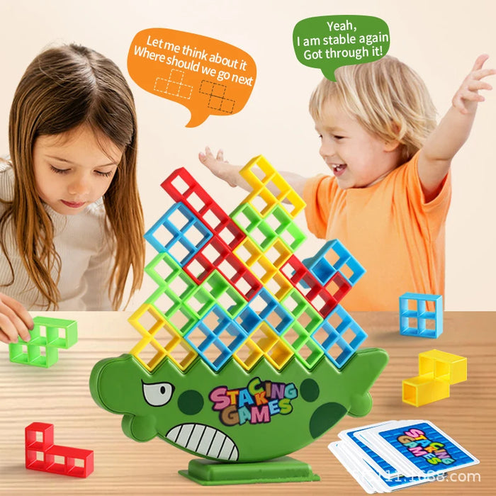 Bloques apilables calientes, juego de equilibrio Tetra Tower, bloques de construcción, tablero de rompecabezas, ensamblaje de ladrillos, juguetes educativos para niños