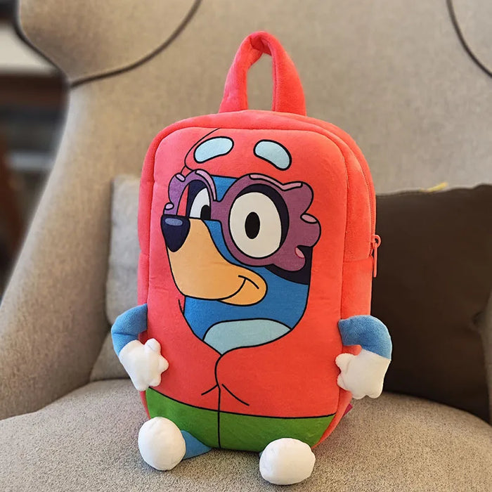 Bluey famille Cosplay préscolaire dessin animé sac d'école bleu chien sac à dos Kawaii Bluey Orange chien enfants sac à dos jouer