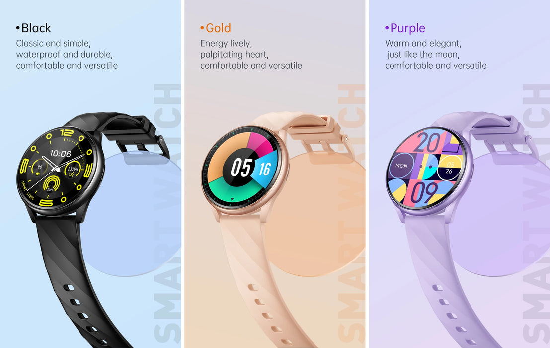 Smartwatch impermeable de 1,46'' para hombres y mujeres con modos deportivos y llamadas Bluetooth