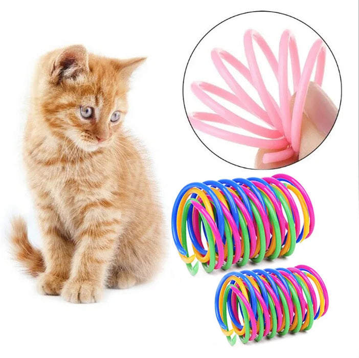 Jouets interactifs pour chaton, spirales rotatives, pulls colorés en spirale pour chats