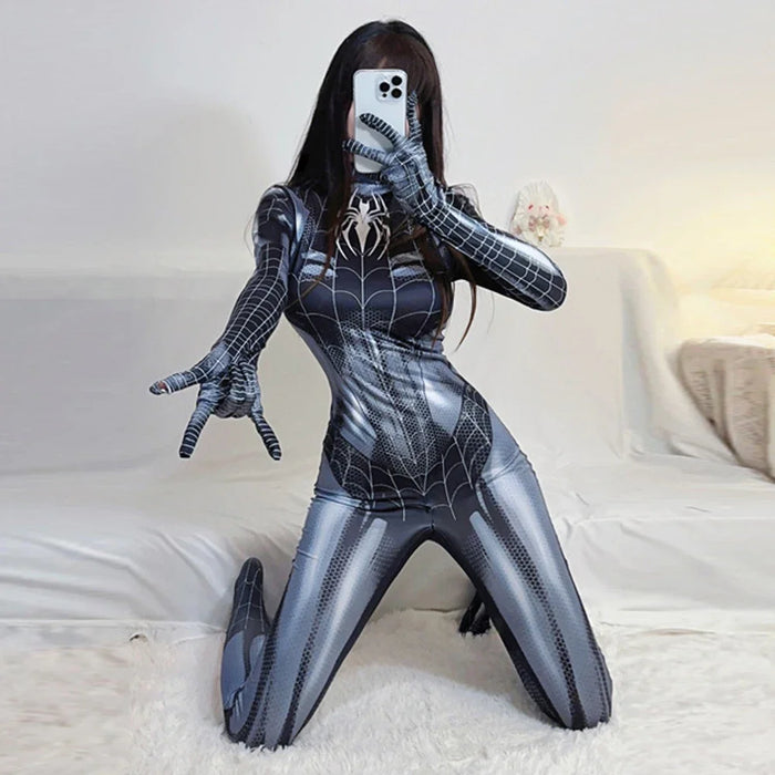 Disfraz de Spider-Man película superhéroe Cosplay traje vengadores Cosplay Venom Spider-Man corsé para mujeres niñas traje de LICRA