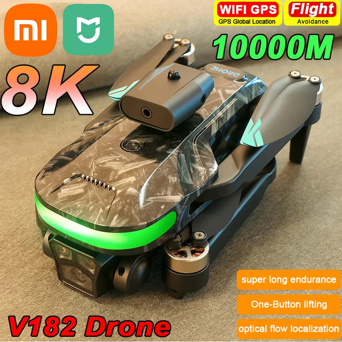 Xiaomi Mijia V182 Drone profesional con cámara dual: cuadricóptero sin escobillas para fotografía aérea y juguete RC para evitar obstáculos con láser