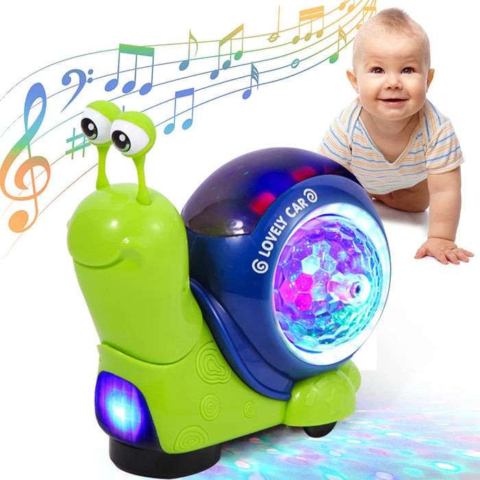 Jouet crabe rampant pour bébés, temps sur le ventre, jouets d'apprentissage précoce et d'induction sensorielle avec lumières et musique pour enfants