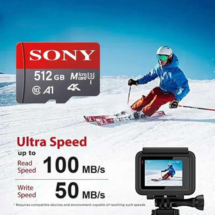 SONY Tarjeta Micro SD Mini Memoria Clase 10 32GB 64GB 128GB 256GB U3 4K Memoria Flash de Alta Velocidad TF Mecard C10