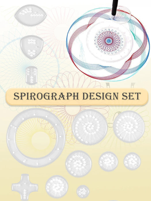 Ensemble de spirographe avec des formes amusantes – Ensemble de dessin classique pour enfants de 8 ans et plus avec pièces aléatoires