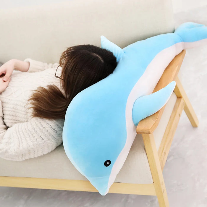 Almohada de felpa con delfines Kawaii, juguete de peluche suave para niños, regalo perfecto y almohada para dormir de 30/50CM