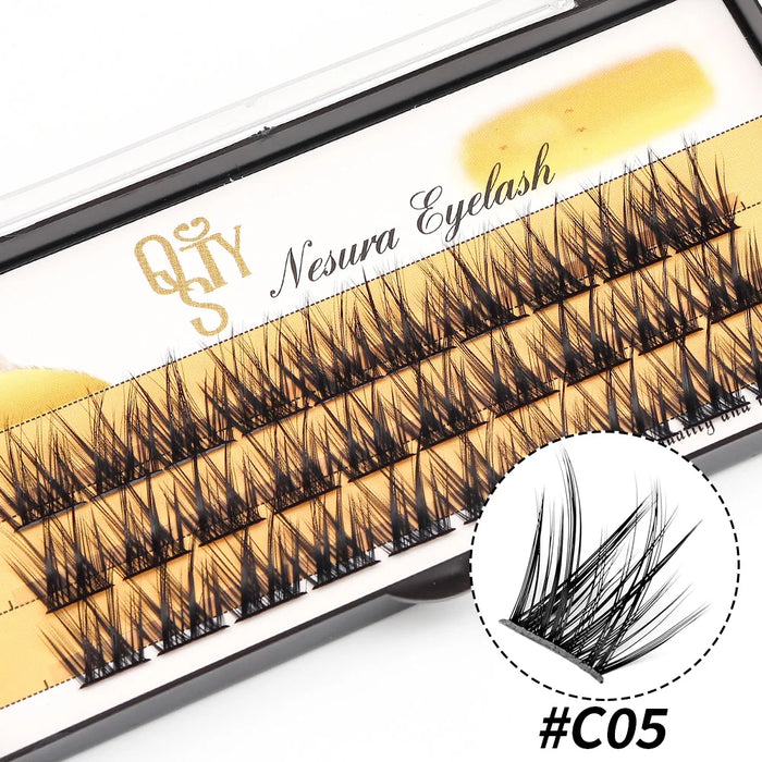 DIY Eyelash Cluster Segmented 50D/60D/80D Dramatic and Natural False Eyelashes Volume Makeup Extensions