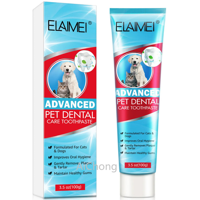 Dentifrice à la menthe pour animaux de compagnie - Favorise des gencives saines et nettoie la mauvaise haleine des chiens et des chats