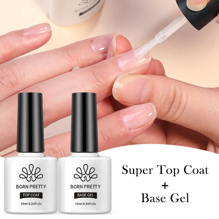 BORN PRETTY-Gel fortalecedor de Gel de goma para capa Base, Toppack, herramientas para uñas, esmalte de uñas LED UV, Gel funcional, 10ml