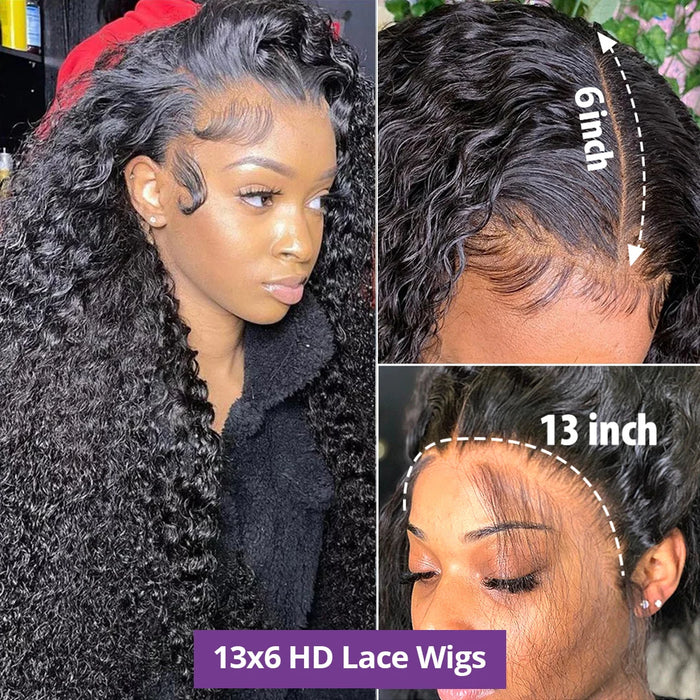 Water Wave Lace Front Wig 4x4 5x5 Lace Closure Wig 13x4 13x6 HD Lace Frontal 360 Curly Human Hair Wigs for Women