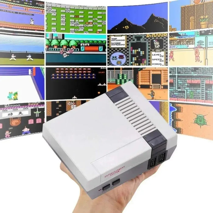 Mini console de jeu vidéo de divertissement familial portable avec sortie AV rétro avec 620 jeux classiques intégrés et double console de jeu