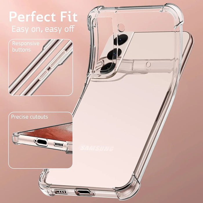 Transparent Soft Case For Samsung Galaxy S20 FE S21 S22 S23 Ultra S9 S10 Plus S10E Shockproof Case For Note 9 10 20 Back Cover