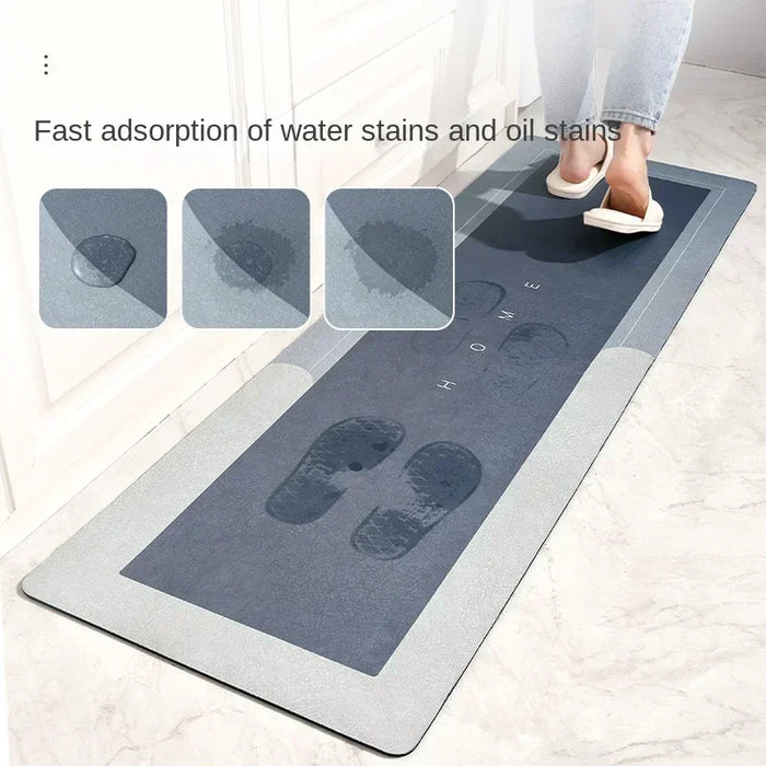 Waterproof and Non-Slip Kitchen Mat - Absorbent, Dryable and Comfortable Step Mats for Home and Hotel