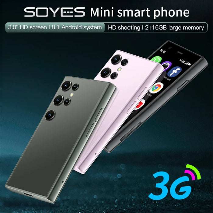 SOYES S23 Mini Smartphone Android 8.1 Dual SIM 3,0'' HD 1000mAh Batterie WIFI Bluetooth 3G Liten Mobiltelefon