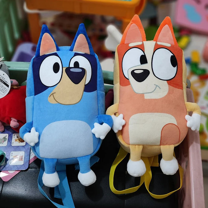 Bluey famille Cosplay préscolaire dessin animé sac d'école bleu chien sac à dos Kawaii Bluey Orange chien enfants sac à dos jouer