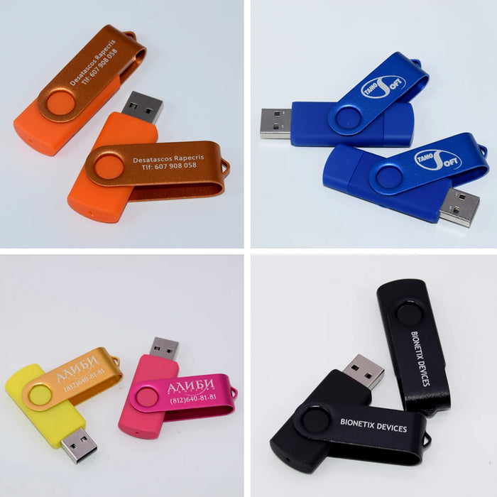 Clé USB en métal 128 Go, 64 Go, 32 Go - Clé USB rapide avec une capacité de stockage de 16 Go, 8 Go, 4 Go