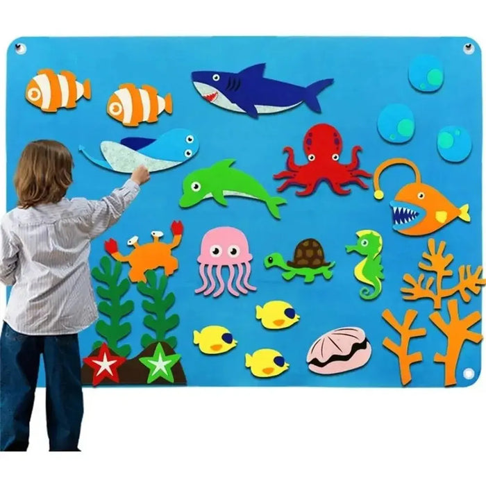 Tableau de sensations Montessori, ensemble d'histoires, ferme de mer, famille d'animaux, éducation préscolaire interactive, apprentissage précoce, jouets pour tout-petits