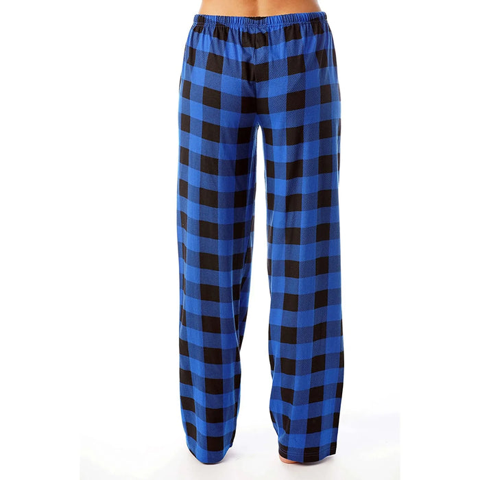 Pantalon de pyjama de noël à carreaux pour femmes, pour l'automne et l'hiver, pantalon à jambes larges à la mode pour un Style de rue décontracté