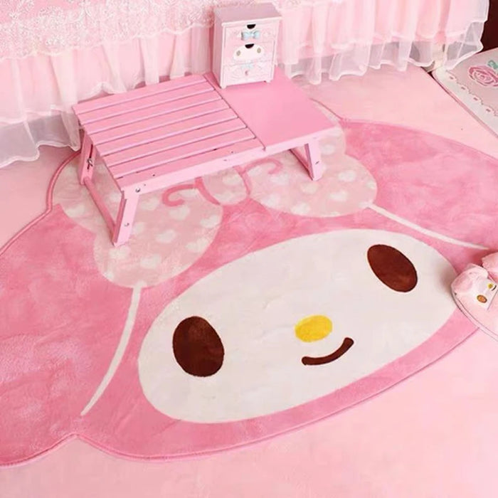 Sanrio My Melody Cinnamoroll Teppich Kuromi Bettdecke Fußmatten Schminktisch Kissen Schlafzimmer Dekor Pashmina Teppich