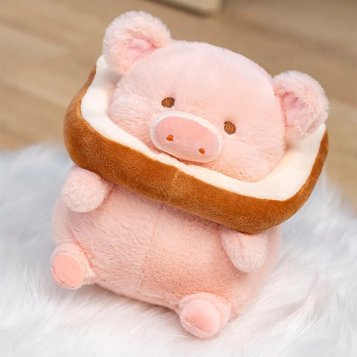 Lindo cerdo Lulu pan de peluche de juguete creativo Animal relleno cerdo rosa muñeca tostada niña juguetes de cumpleaños novia lindo regalo