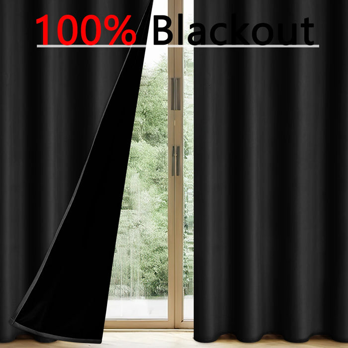 Rideau 100 % occultant d'une seule couleur – Blocage optimal de la lumière pour la chambre et le salon.