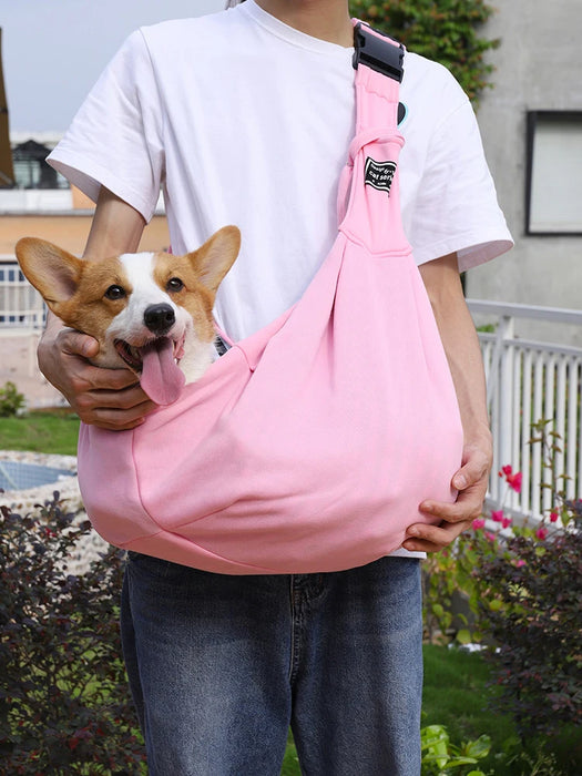 Transportín para perros ajustable para viajes al aire libre: cabestrillo para cachorros y perros pequeños, bolso de mano Corgi para un transporte cómodo