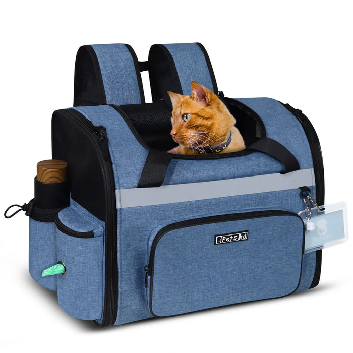 Petskd Pet Backpack - Approved by Southwest Airlines for Cat and Small Dog Travel with Security Lock and Zipper