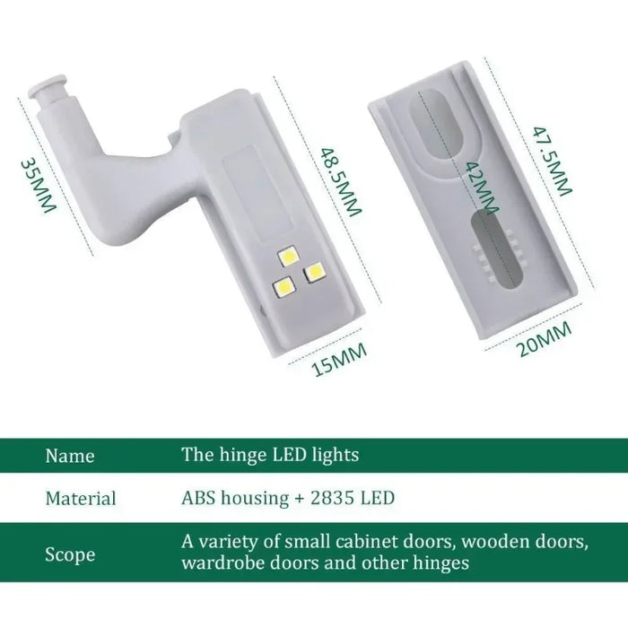 10/20PCS Universal-Garderoben-Sensor-Lampe LED für die Innenbeleuchtung von Schränken, Küchen, Schlafzimmern und Nachtbeleuchtung