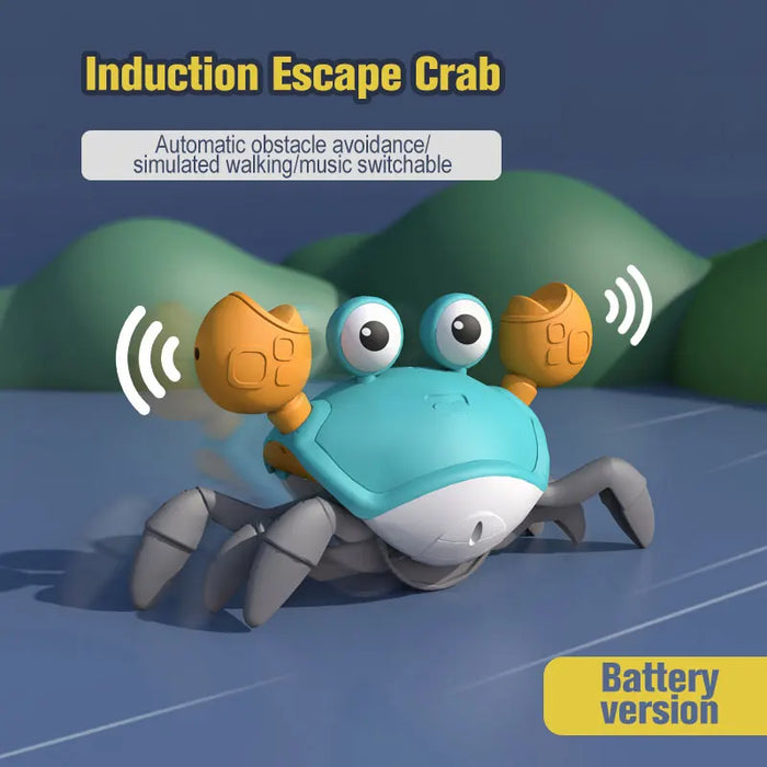 Dancing Crab Legetoy for Babies - Crabe rampant interactif avec musique et évitement automatique des obstacles