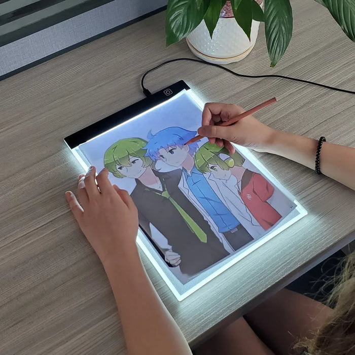 Bloc-notes de dessin à LED réglable avec 3 niveaux de luminosité, jouet éducatif pour enfants et animateurs de peinture