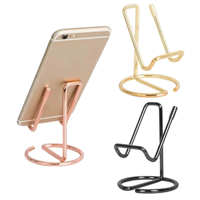 Soporte Universal portátil para teléfono móvil y tableta, oro rosa, para iPhone 14, 13 Pro Max, iPad, Xiaomi, soporte de escritorio, 1 ud.