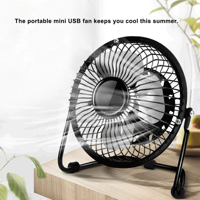 Ventilador USB compacto de 4 pulgadas: silencioso y portátil para el hogar y la oficina