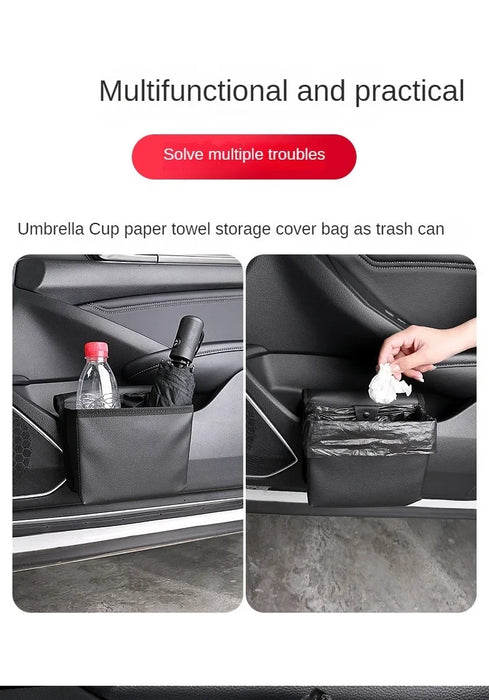 Collapsible Car Trash Holder - Door or Seatback Storage Organizer for Your Vehicle's Interior