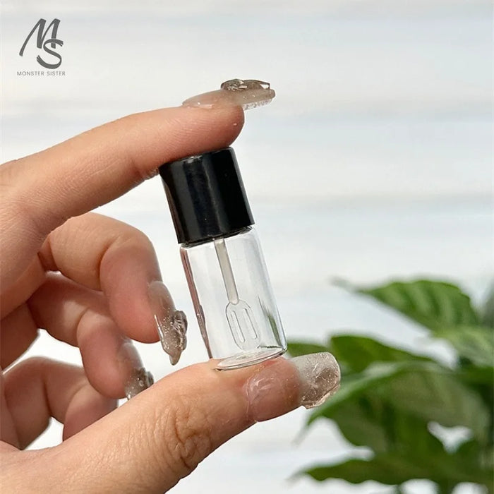 2-10 botellas de base líquida de 4/5 ml en vidrio grueso, botellas de viaje duraderas y portátiles para productos cosméticos