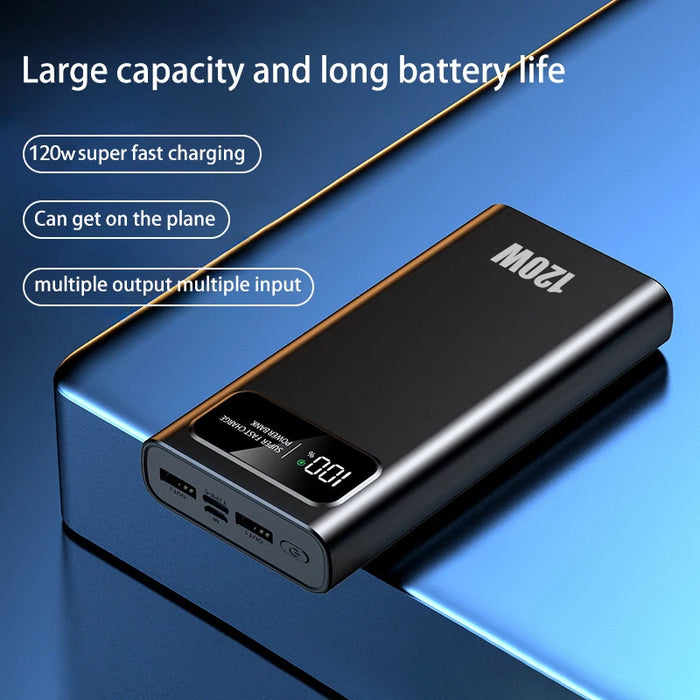 Xiaomi 200000mAh 120W Power Bank Batería de carga rápida con alta capacidad y pantalla digital para iPhone, Samsung y Huawei