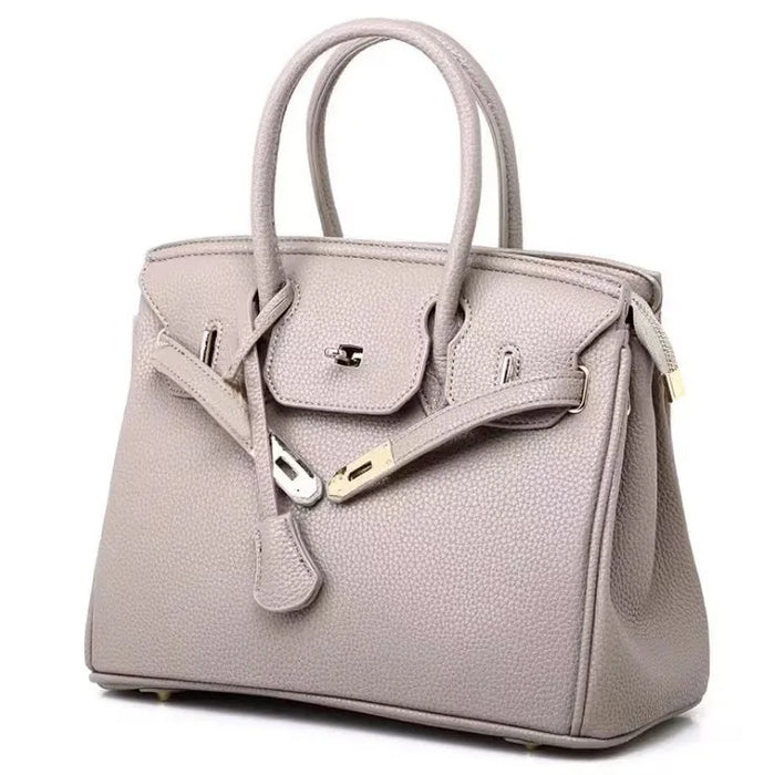 Birkin Bag for Women Fashionable Litchi Pattern Handbag