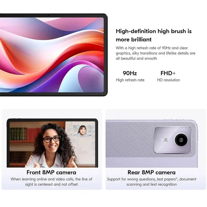 Tableta Lenovo XiaoXin Pad 2024 con 8GB de RAM y 128GB de Almacenamiento, Qualcomm Snapdragon 685 Octa-Core, WIFI de 11", cámara de 8MP, batería de 7040mAh, Cargador rápido de 20W