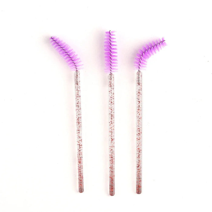 Paquet de 50 brosses à cils jetables-brosse en cristal pour sourcils et mascara pour le maquillage et les soins de beauté