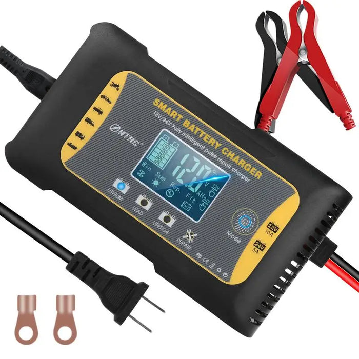 HTRC P20/P15/P10 12 V-24 V chargeur de batterie de voiture LCD réparation automatique d'impulsion charge pour Lifepo4 AGM chargeur de batterie au Lithium au plomb