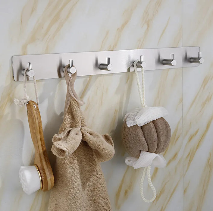 ULA Gancho de pared de acero inoxidable con adhesivo 3M - Accesorios para toallas, ropa, percheros, baño y ducha