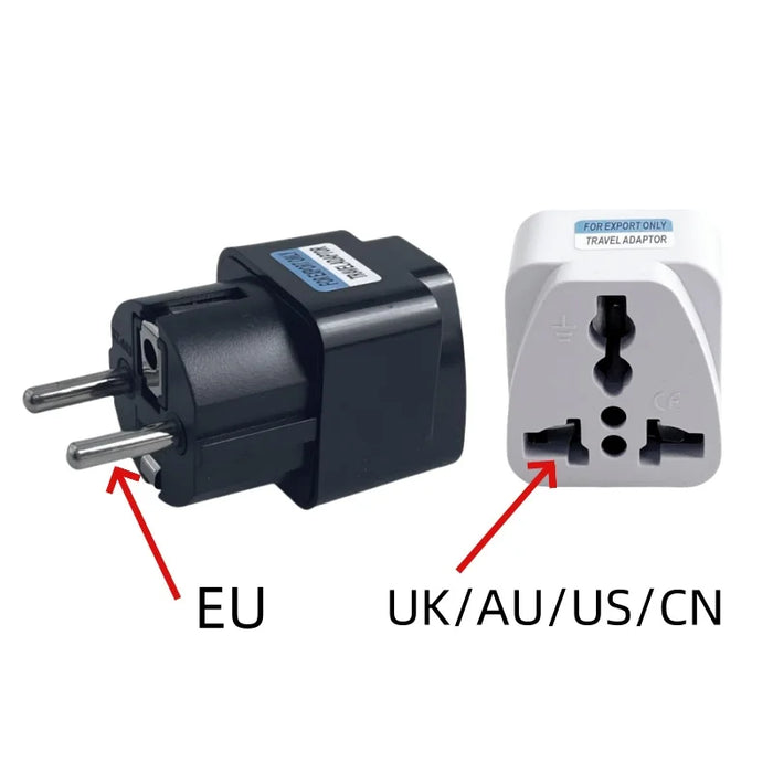 Adaptateur de voyage multifonctionnel - Convertisseur pour US/UK/AU vers EU/KR, 4,8 mm