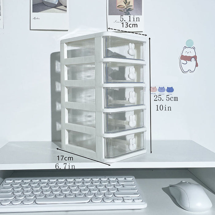 Boîte de bureau multifonctionnelle avec porte-stylo et rangement pour accessoires pour cheveux, boîte à bijoux multicouche